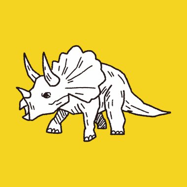 triceratops dinozor doodle