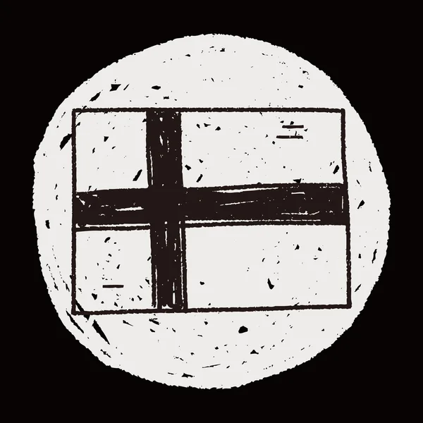 Finsko vlajka doodle — Stockový vektor