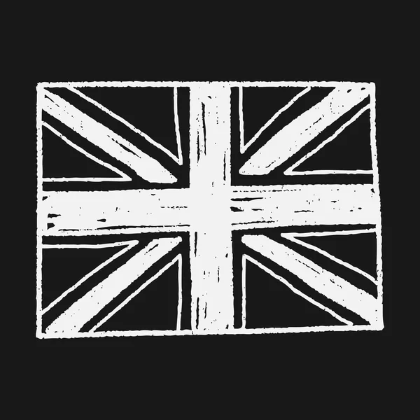 UK flagg doodle — Stock vektor