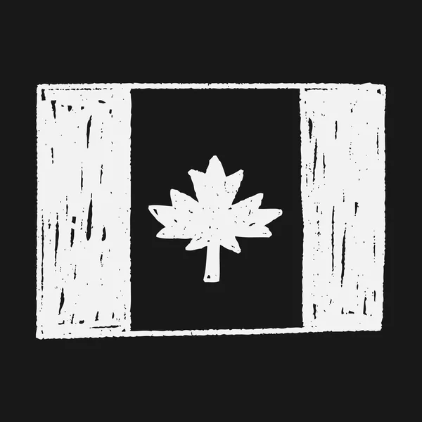 Kanada-Flagge gekritzelt — Stockvektor