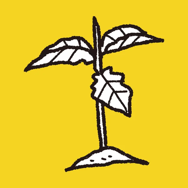 Plant doodle — Stockvector