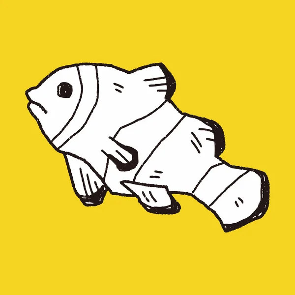 Clownfish doodle — Stockový vektor