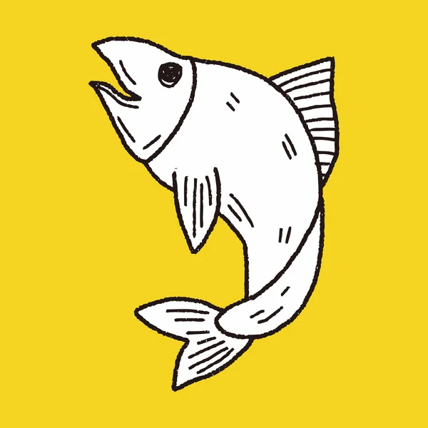 Poisson doodle — Image vectorielle