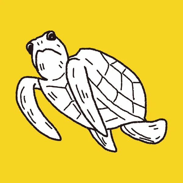 Tortoise doodle — Stock Vector