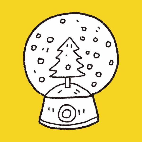 Snow ball doodle — Stock Vector