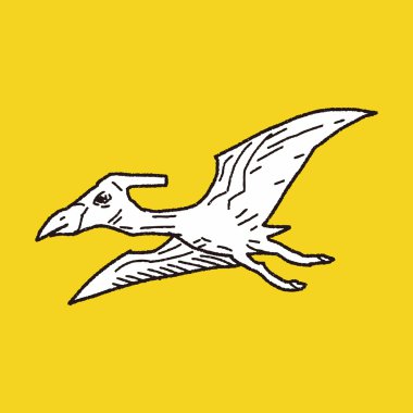 Pterodactyl dinozor doodle