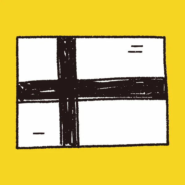 Flaga Finlandia doodle — Wektor stockowy