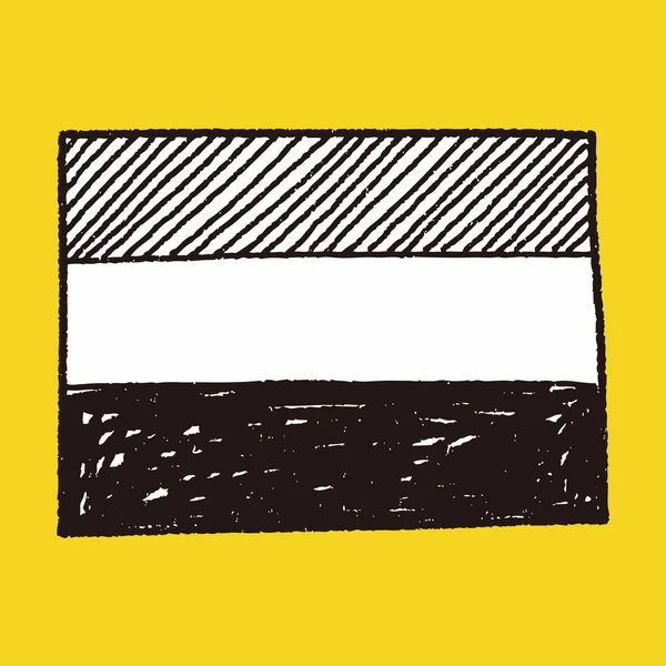 Hollanda bayrağı doodle — Stok Vektör