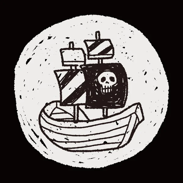 海盗船涂鸦 — 图库矢量图片