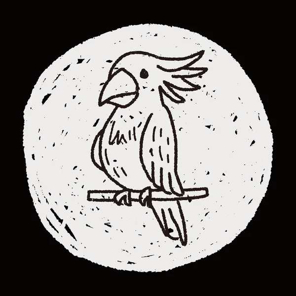 Papageien-Doodle — Stockvektor
