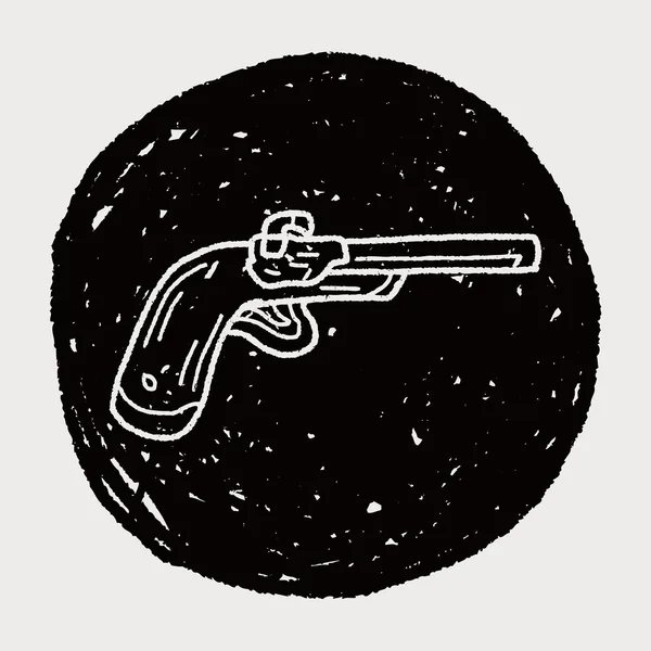 Pistolet doodle — Image vectorielle