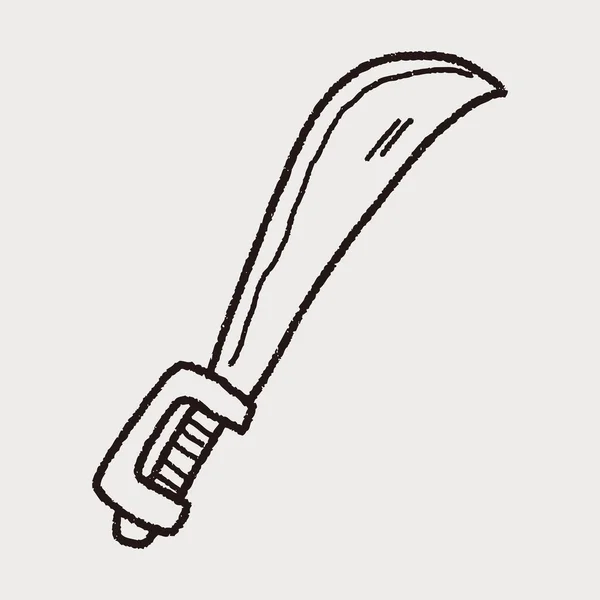 Kniv doodle — Stock vektor