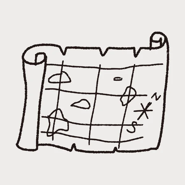 Doodle do mapa do tesouro —  Vetores de Stock