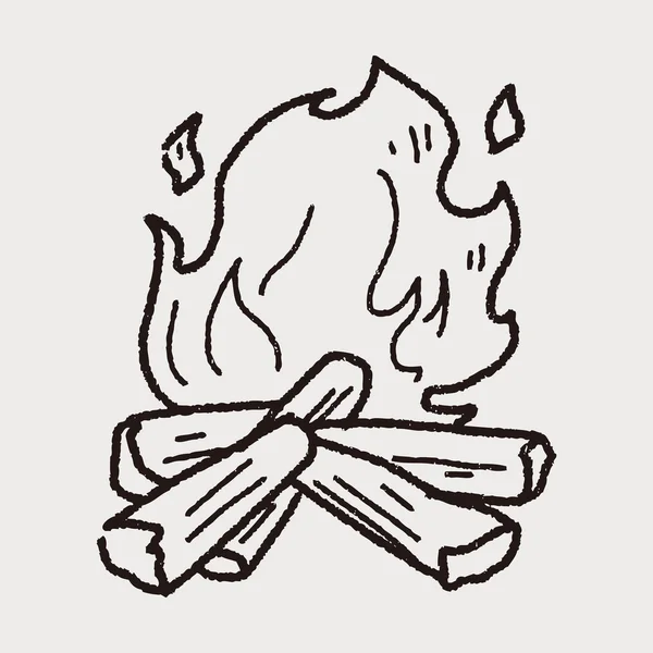 Yangın doodle — Stok Vektör