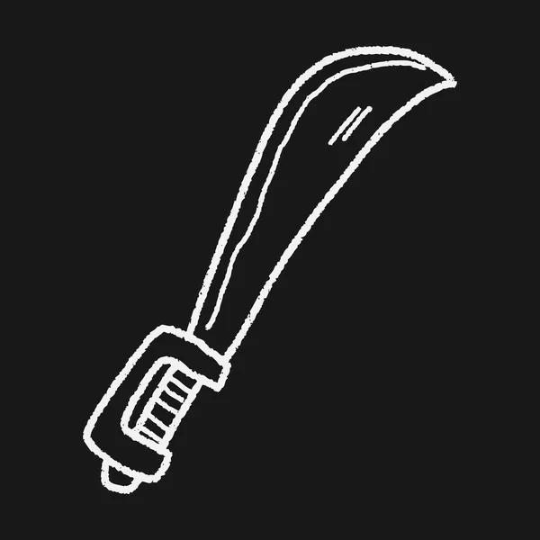 Нож каракули — стоковый вектор