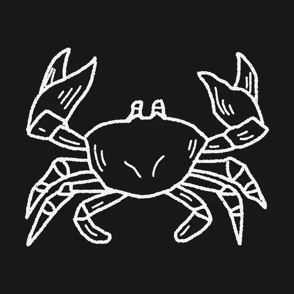 Krab doodle — Stockvector