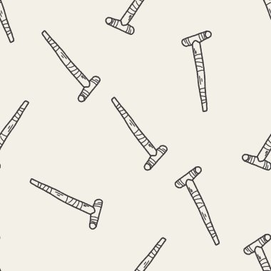 koltuk değneği doodle Dikişsiz desen arka plan