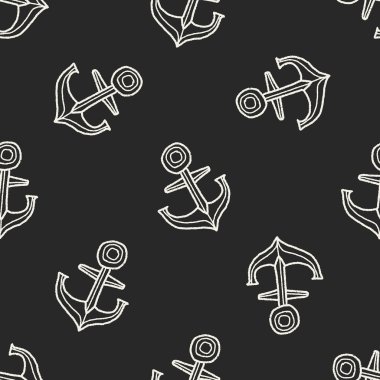 çapa doodle Dikişsiz desen arka plan