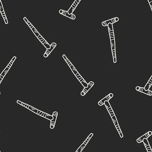 Krücken-Doodle nahtlose Muster Hintergrund — Stockvektor