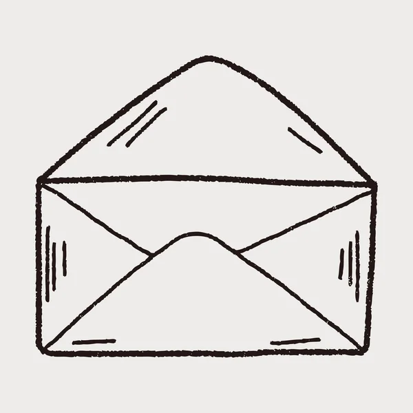 Doodle poslat mail — Stockový vektor