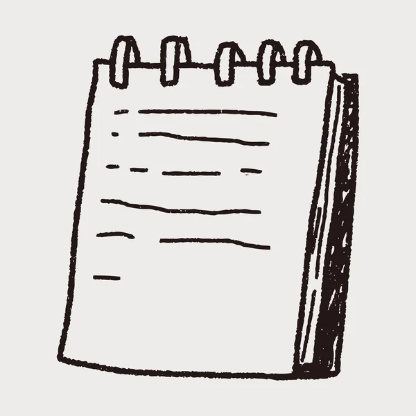 Doodle notebook — Stock vektor