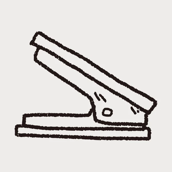 Doodle grampeador — Vetor de Stock