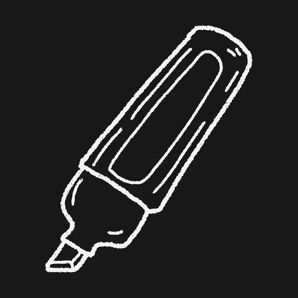 Doodle caneta iluminador — Vetor de Stock