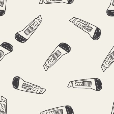 yardımcı programı bıçak doodle Dikişsiz desen arka plan