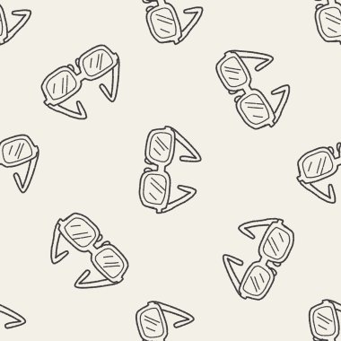 Doodle gözlük Dikişsiz desen arka plan