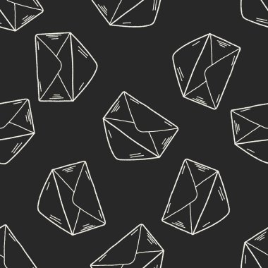 Doodle göndermek posta Dikişsiz desen arka plan