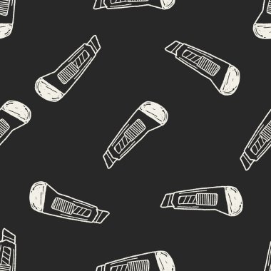 yardımcı programı bıçak doodle Dikişsiz desen arka plan
