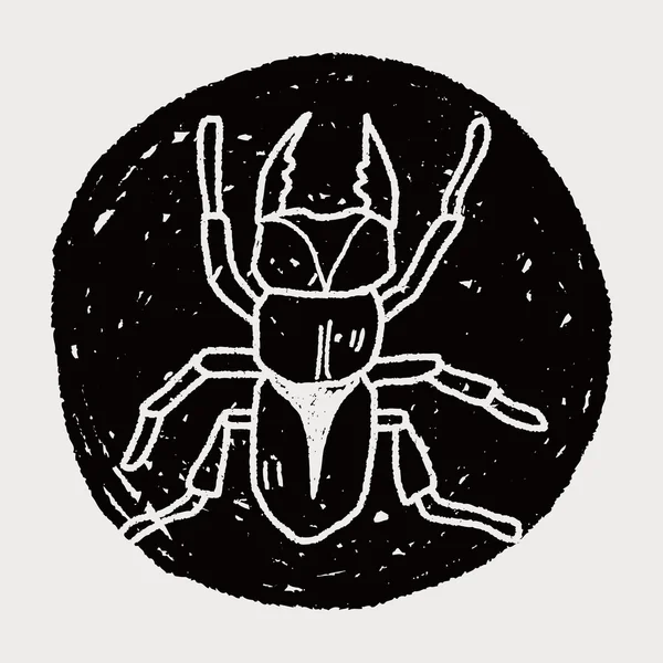 Каракули жука — стоковый вектор
