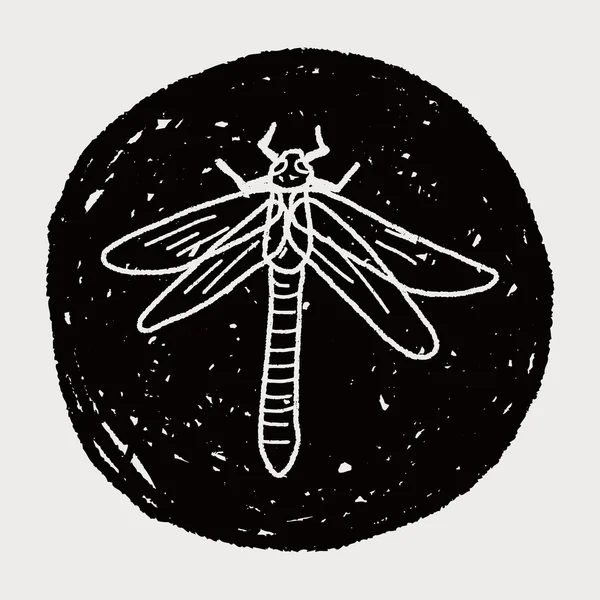 Garabato de libélula — Archivo Imágenes Vectoriales
