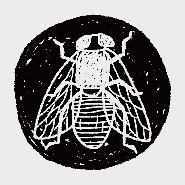 Garabato mosca — Archivo Imágenes Vectoriales