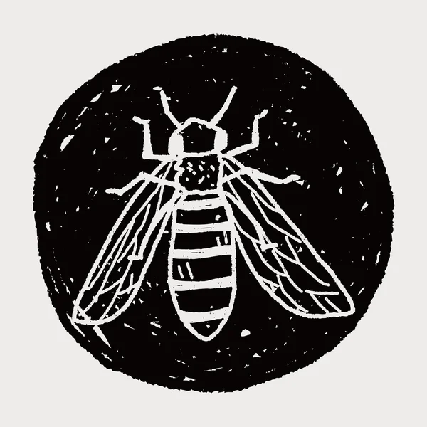 蜜蜂涂鸦 — 图库矢量图片
