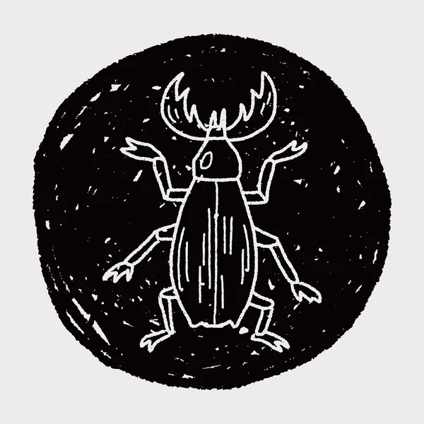 Gribouille de scarabée — Image vectorielle
