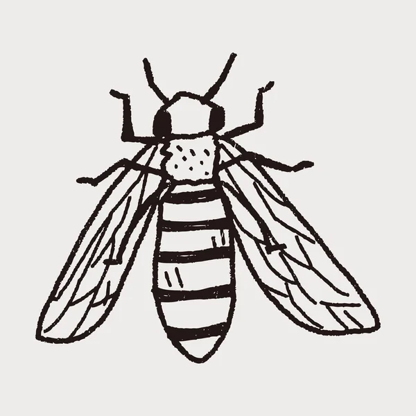 Garabato de abeja — Archivo Imágenes Vectoriales