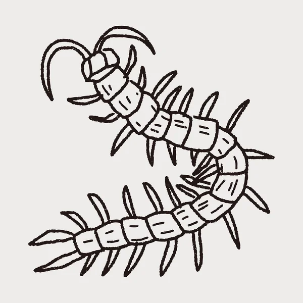 Garabato de ciempiés — Archivo Imágenes Vectoriales