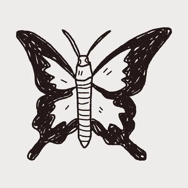Butterfly doodle — Stock vektor