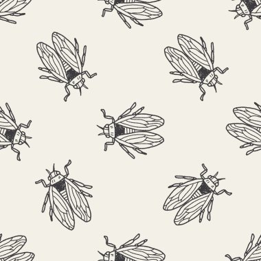 Bug doodle Dikişsiz desen arka uç