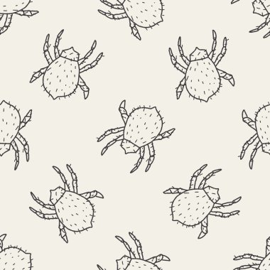 mite doodle Dikişsiz desen arka plan
