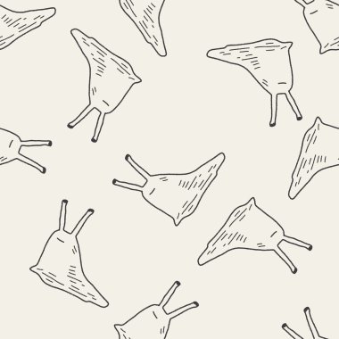 Slug doodle Dikişsiz desen arka plan