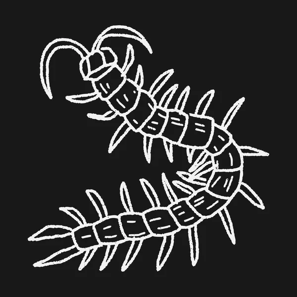 Centipede doodle — Stock Vector