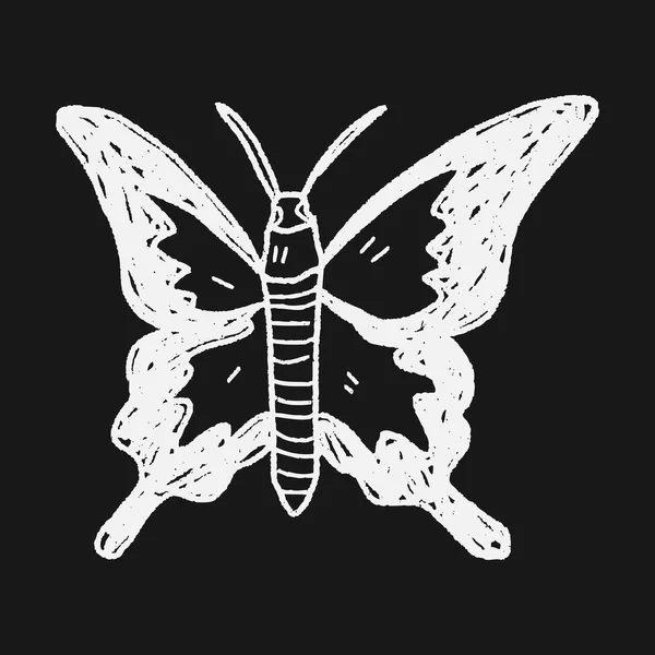 Garabato mariposa — Archivo Imágenes Vectoriales