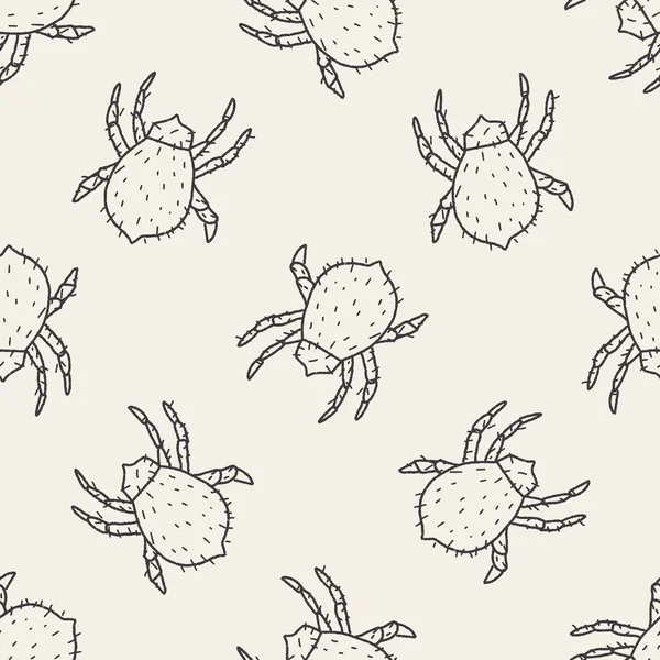 Mite doodle seamless pattern background — Stock Vector