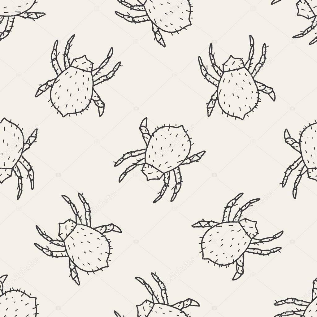 mite doodle seamless pattern background