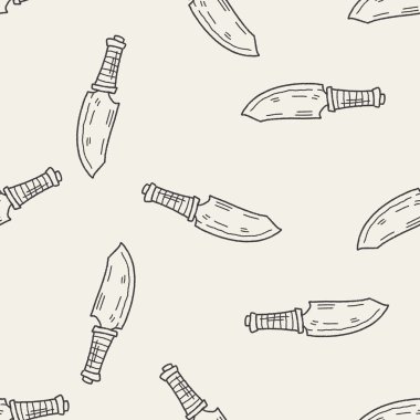 bıçak doodle Dikişsiz desen arka plan