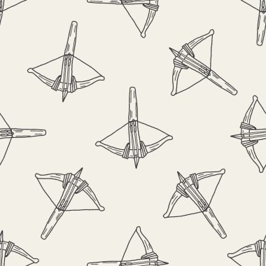 Tatar yayı doodle Dikişsiz desen arka plan