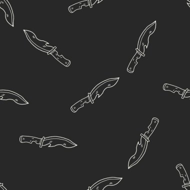 bıçak doodle Dikişsiz desen arka plan