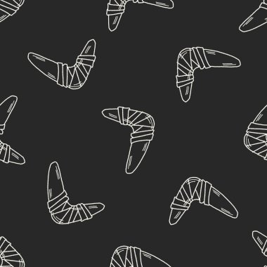 Bumerang doodle Dikişsiz desen arka plan